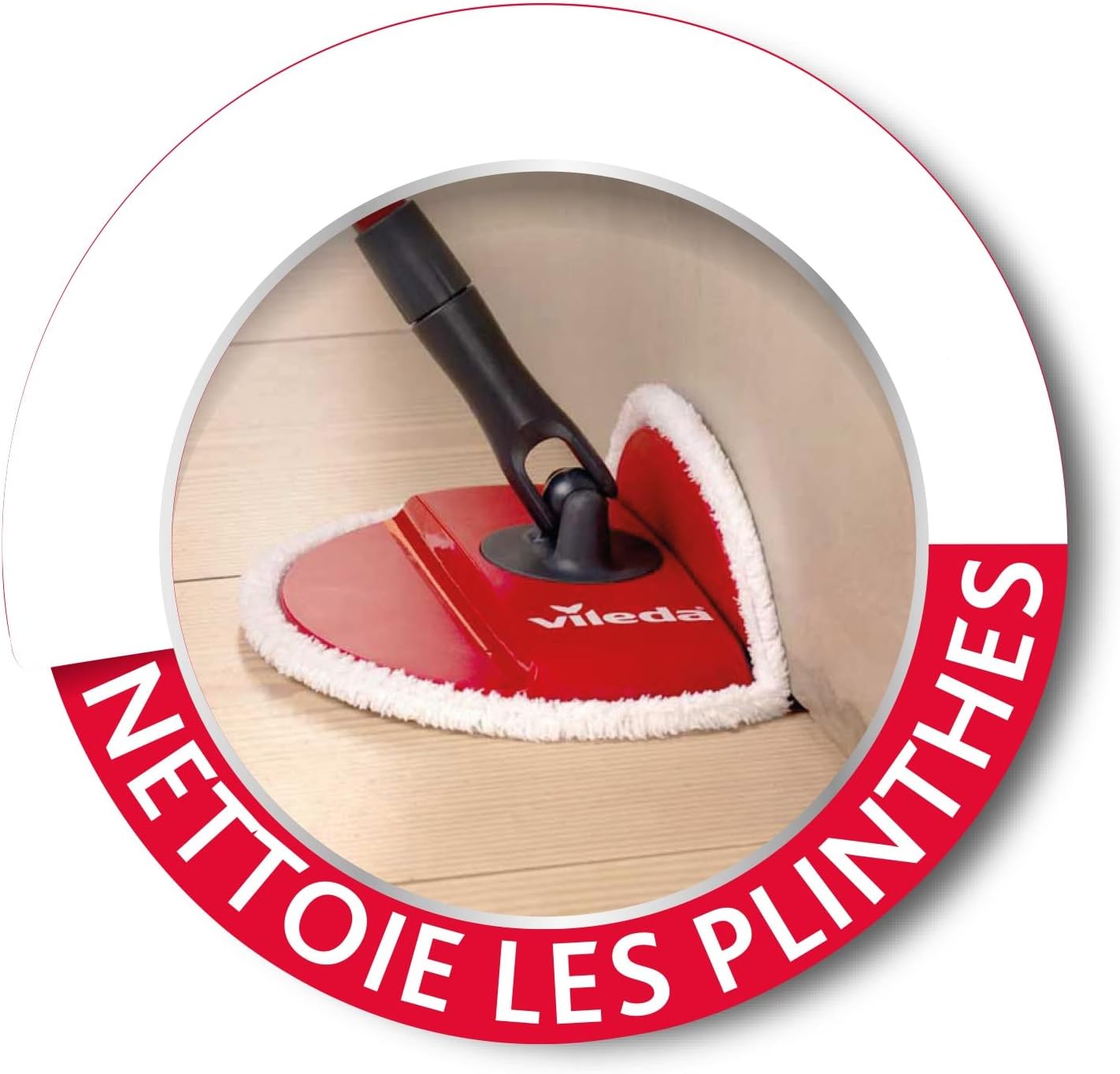 Detalle de Vileda Spin & Clean Kit Complet Lavage Sol – Système d'essorage manuel et rouleau nettoyant