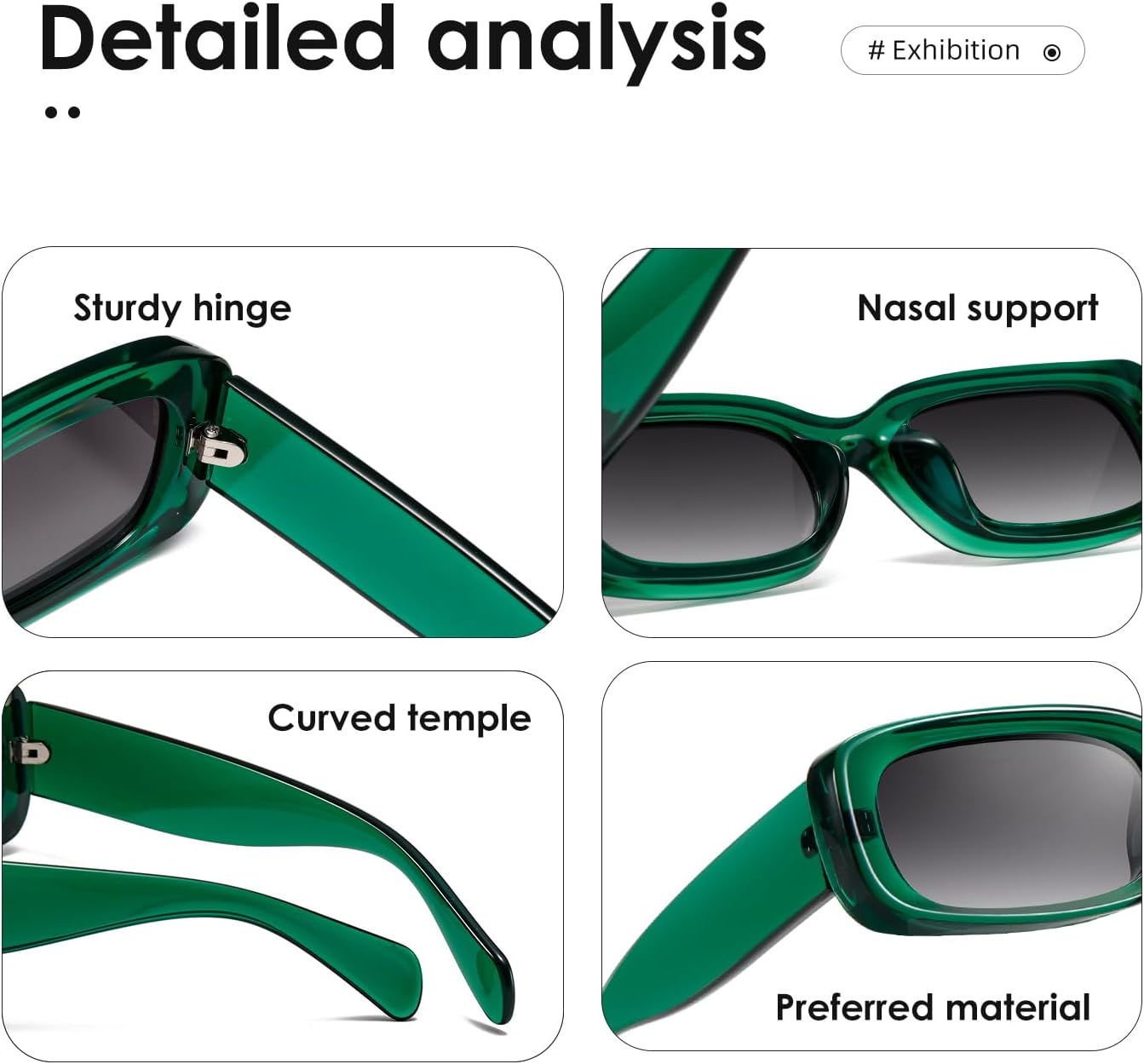 Detalle de kimorn Sunglasses for Women: Retro Driving Glasses with UV400 Protection