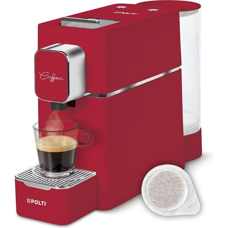 Detalle 2 de Cafetera de Cápsulas Polti Coffea S15R 0,85L 19 Bares expulsión automática roja