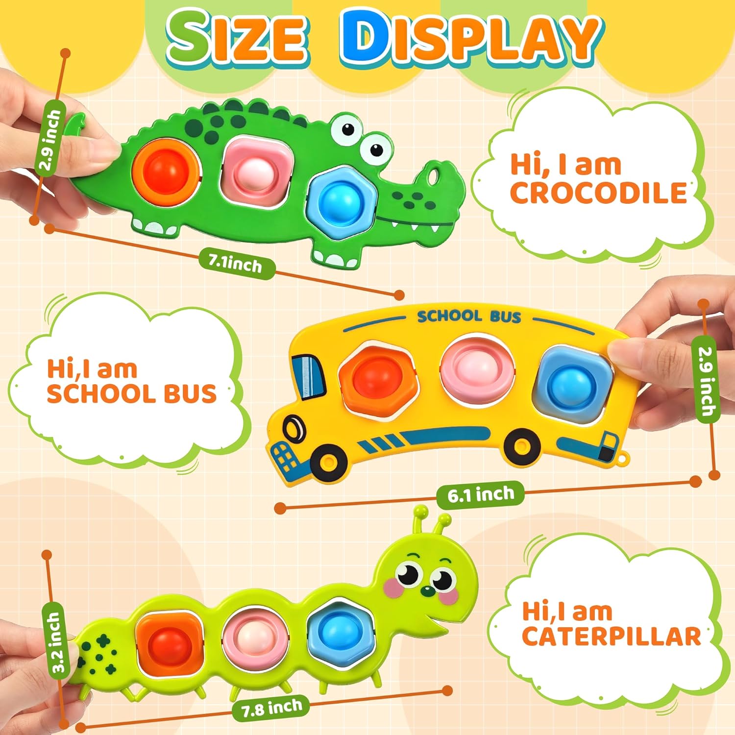 Thumbnail 4 de Easter Basket 3PC Fidget Popper Toys