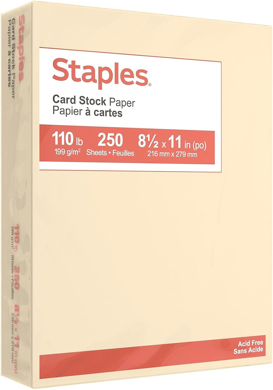 Thumbnail 3 de Staples 49703 Cardstock Paper, 110 lb, Ivory, 8.5 x 11 Inches, 250 Sheets
