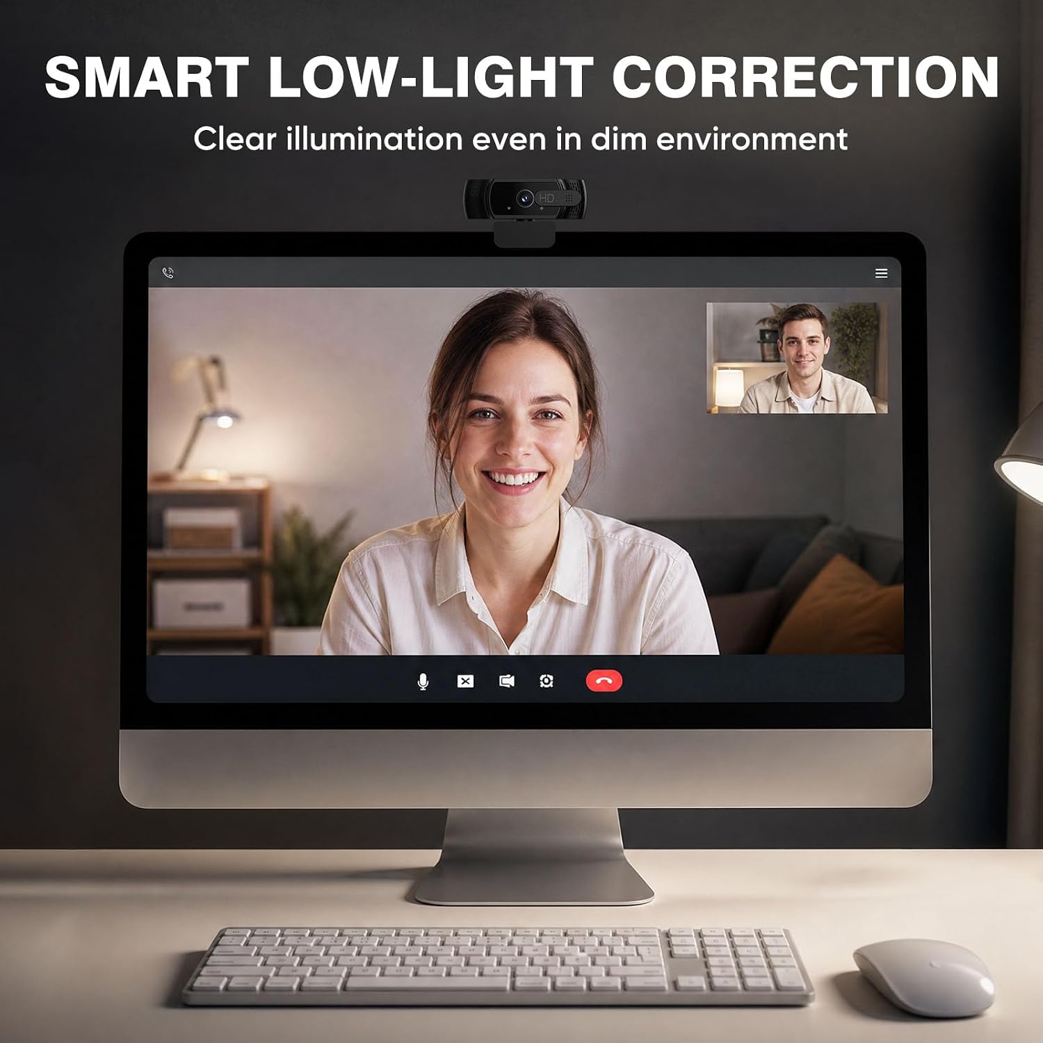 Detalle de YIMONA Webcam for PC 1080P webcam