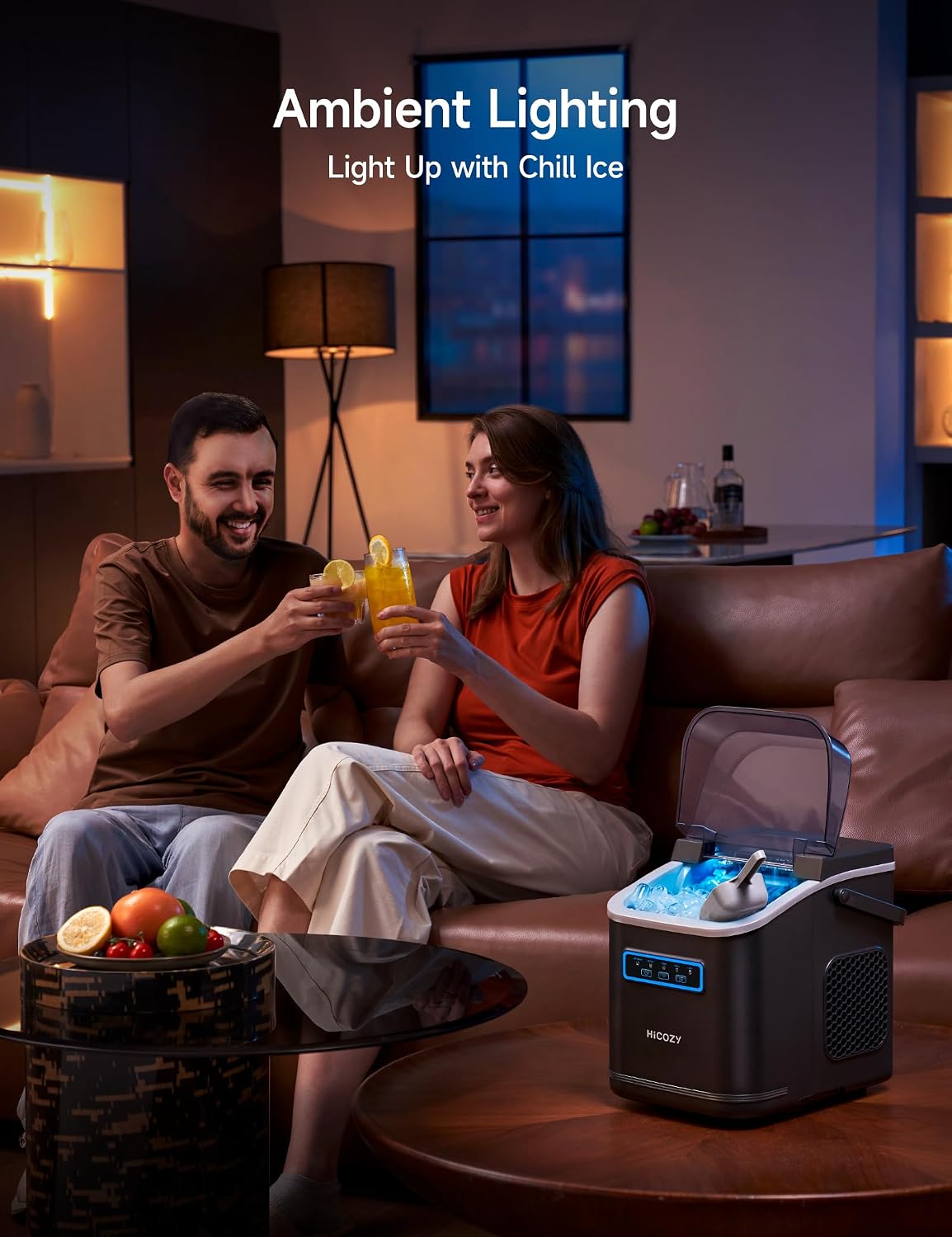 Thumbnail 2 de Hicozy HAMBZD5DG Countertop Ice Maker, 2 Ice Sizes, Self-Cleaning
