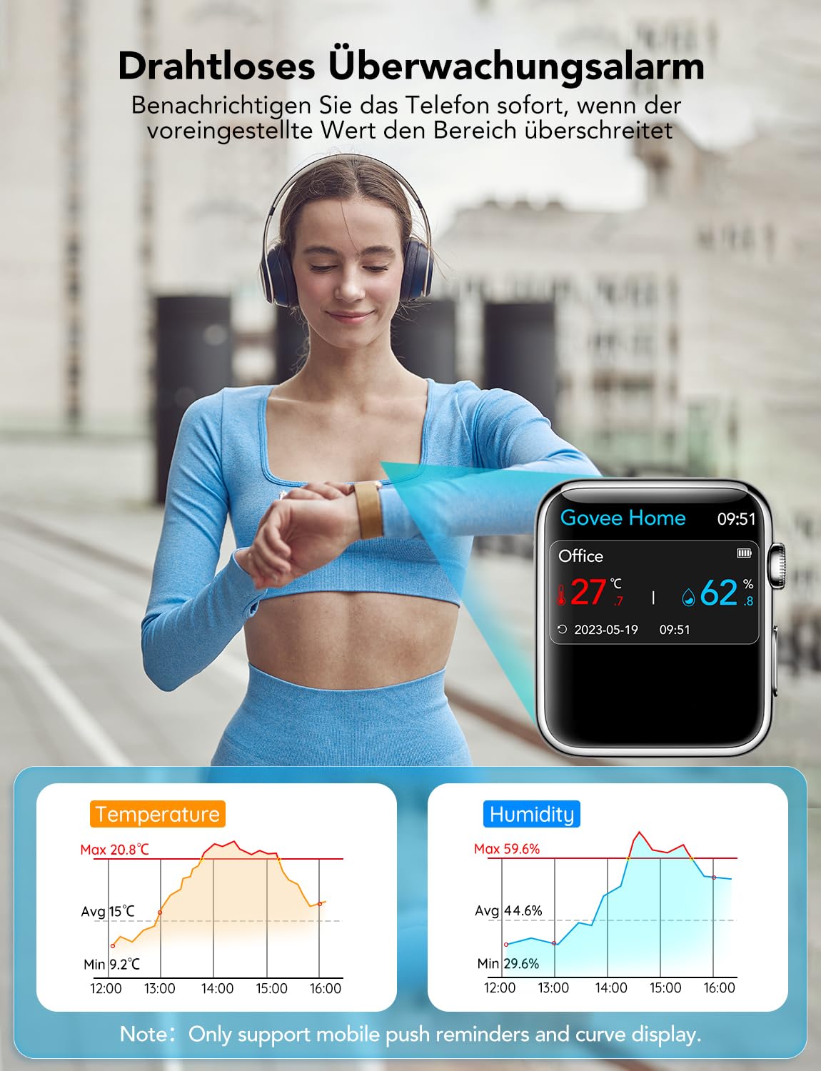Thumbnail 5 de GoveeLife WLAN Hygrometer Thermometer für innen – Digitales Temperatur- und Luftfeuchtemessgerät mit App