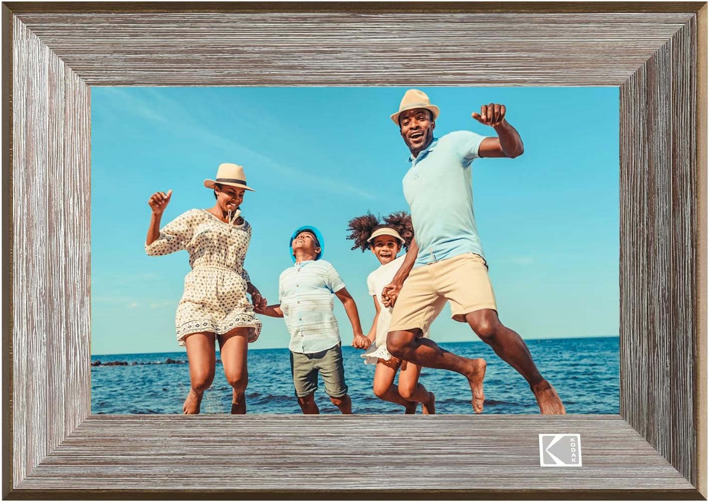 Detalle de KODAK Cadre Photo Numérique WiFi 10'' — Cadre Photo Bois avec Écran Tactile IPS, 32 Go, Partage via App