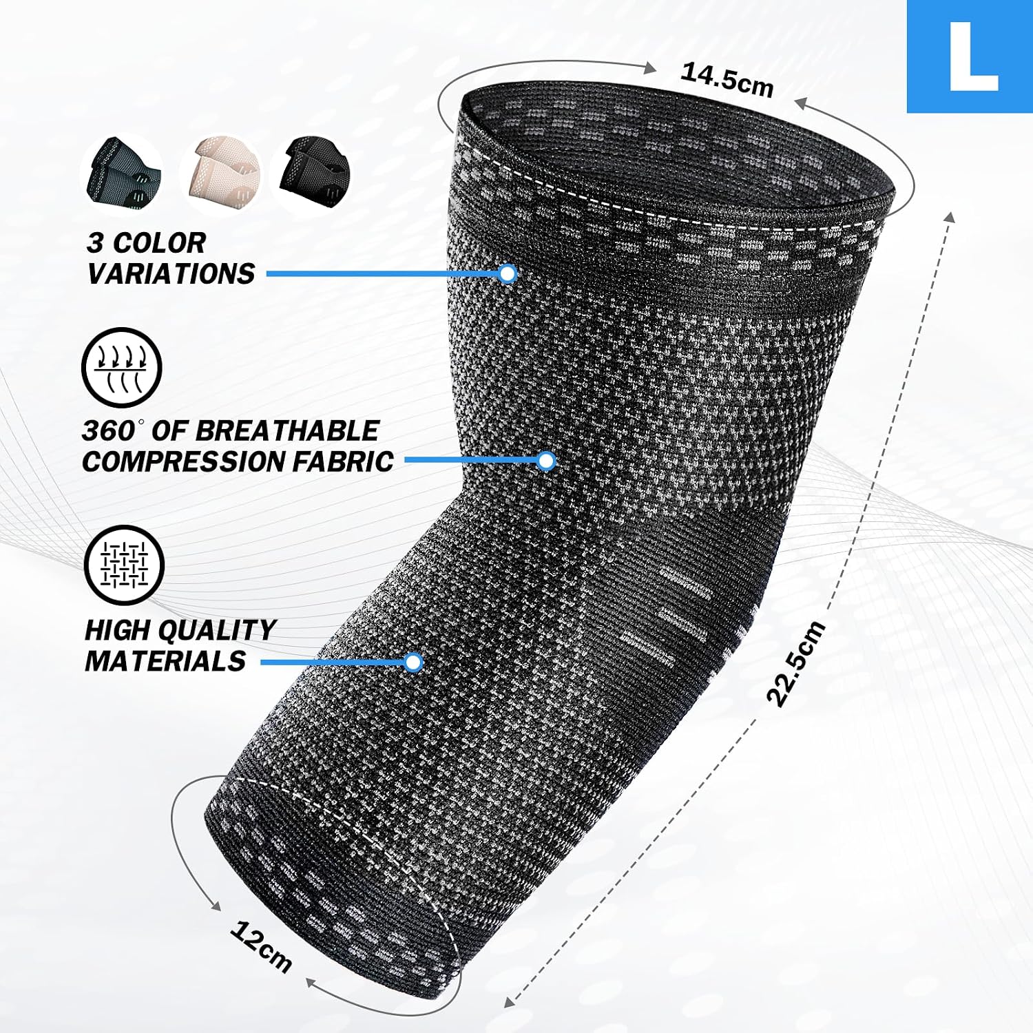 Thumbnail 6 de POWERLIX Elbow Orthopedic Brace Compression Sleeve L