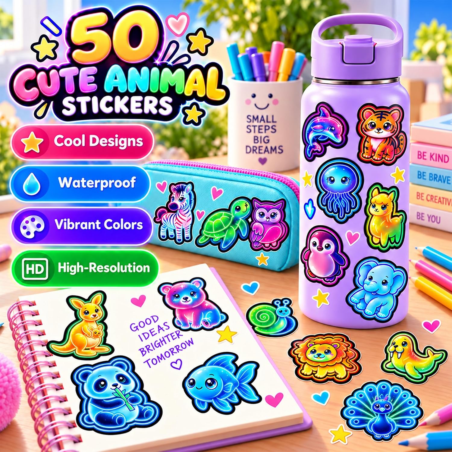 Detalle 2 de Animal Stickers 56-Piece Pack