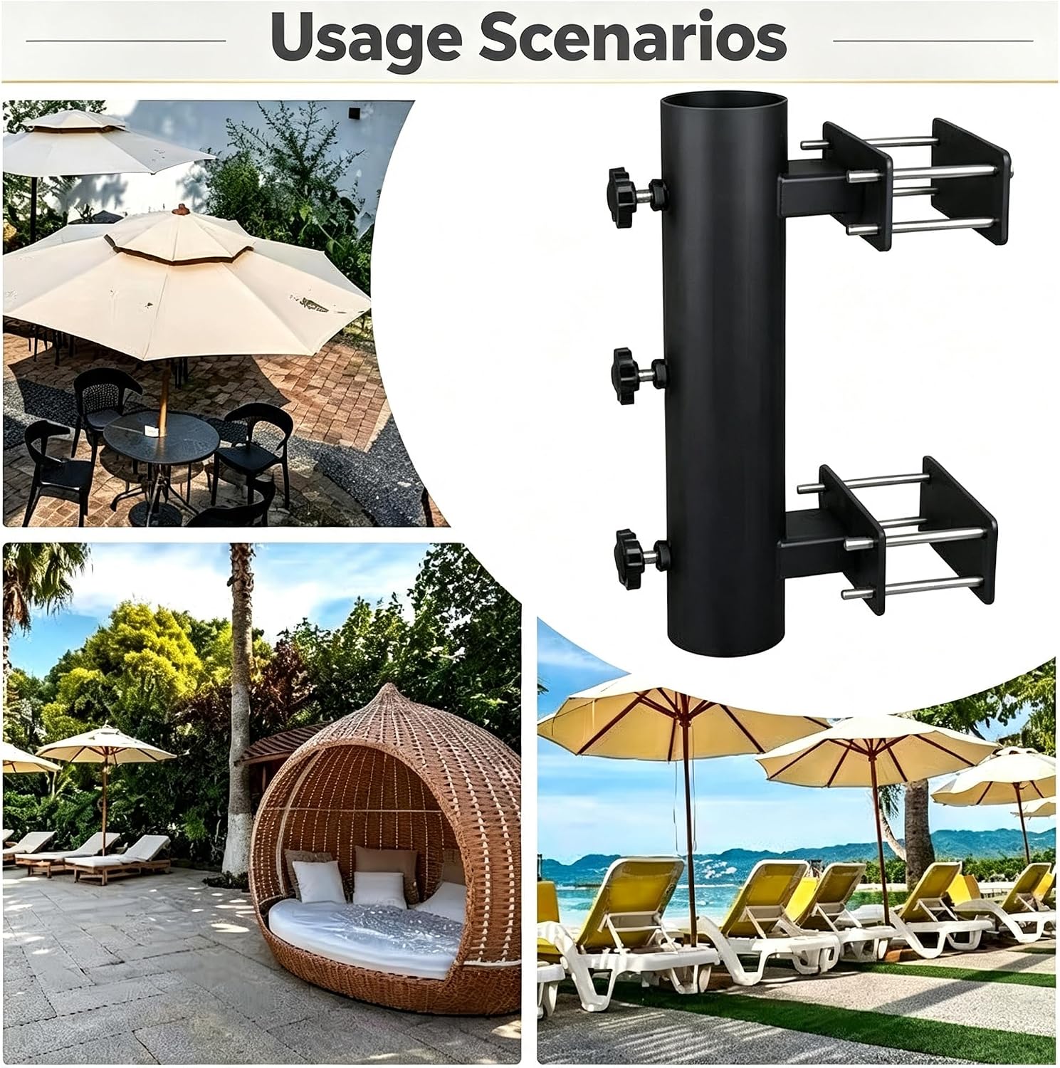 Thumbnail 6 de Patio Umbrella Clamp for 1.3–1.8-Inch Poles