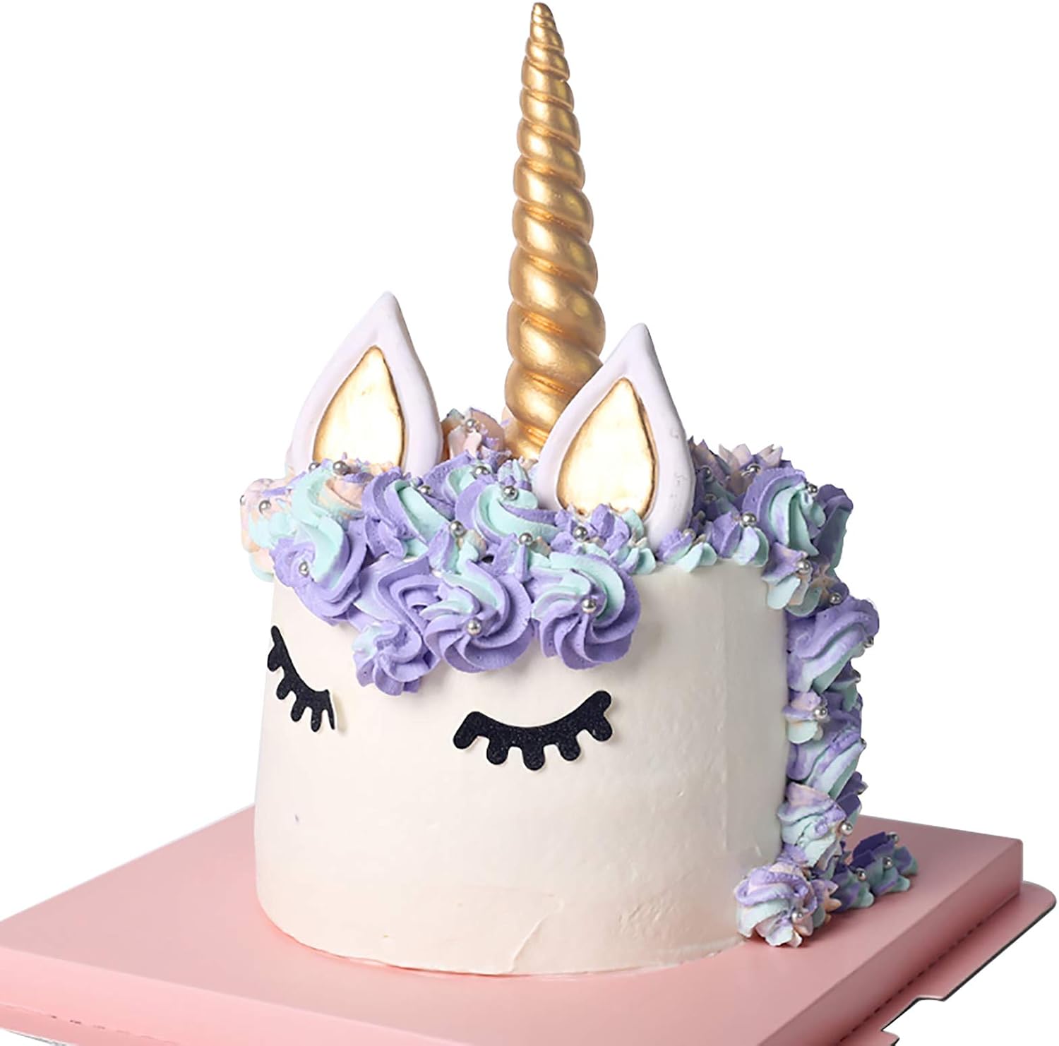 Detalle de Opret Gold Einhorn Kuchen Topper – 5 Stk. 🎂
