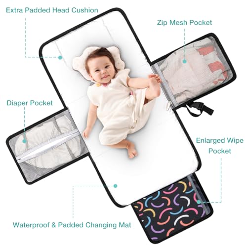 Detalle de Lekebaby Portable Nappy Changing Mat with Wipe Pocket 👶