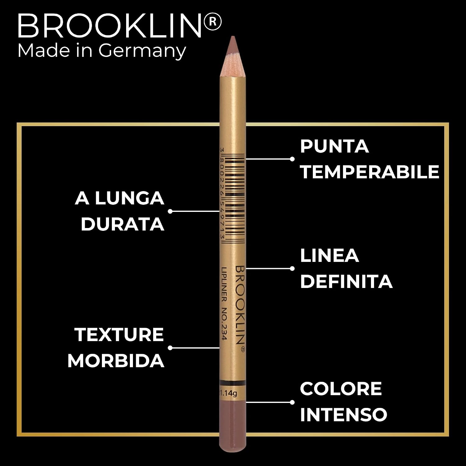 Detalle de Impala Matita labbra Brooklin Waterproof Marrone Rosa 234 – definizione lunga durata