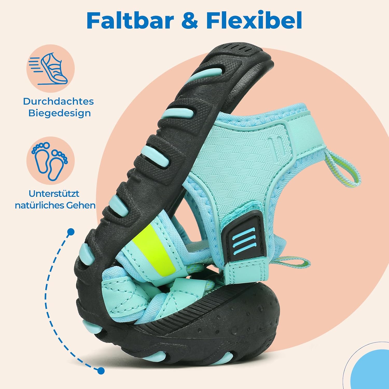 Thumbnail 5 de SAGUARO Jungen Sandalen mit geschlossener Zehenkappe (Trekkingsandalen) – Sommer Outdoor, Größen 25–38