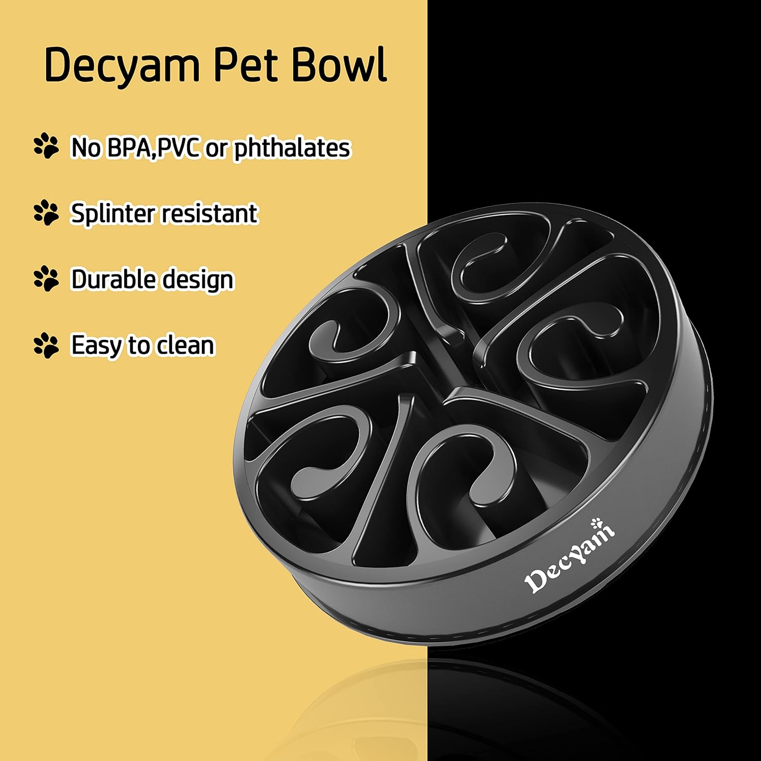 Thumbnail 4 de Decyam Slow Feeder Dog Bowl for Slow Eating (Non-Skid, BPA-Free, Up to 2 Cups)