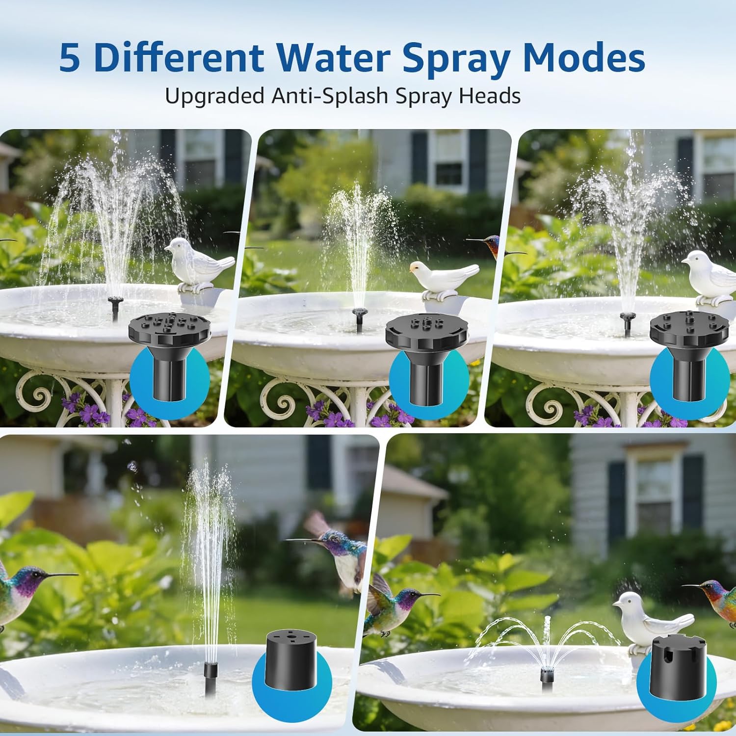 Thumbnail 3 de PONDIA Solar Fountain Pump for Bird Bath