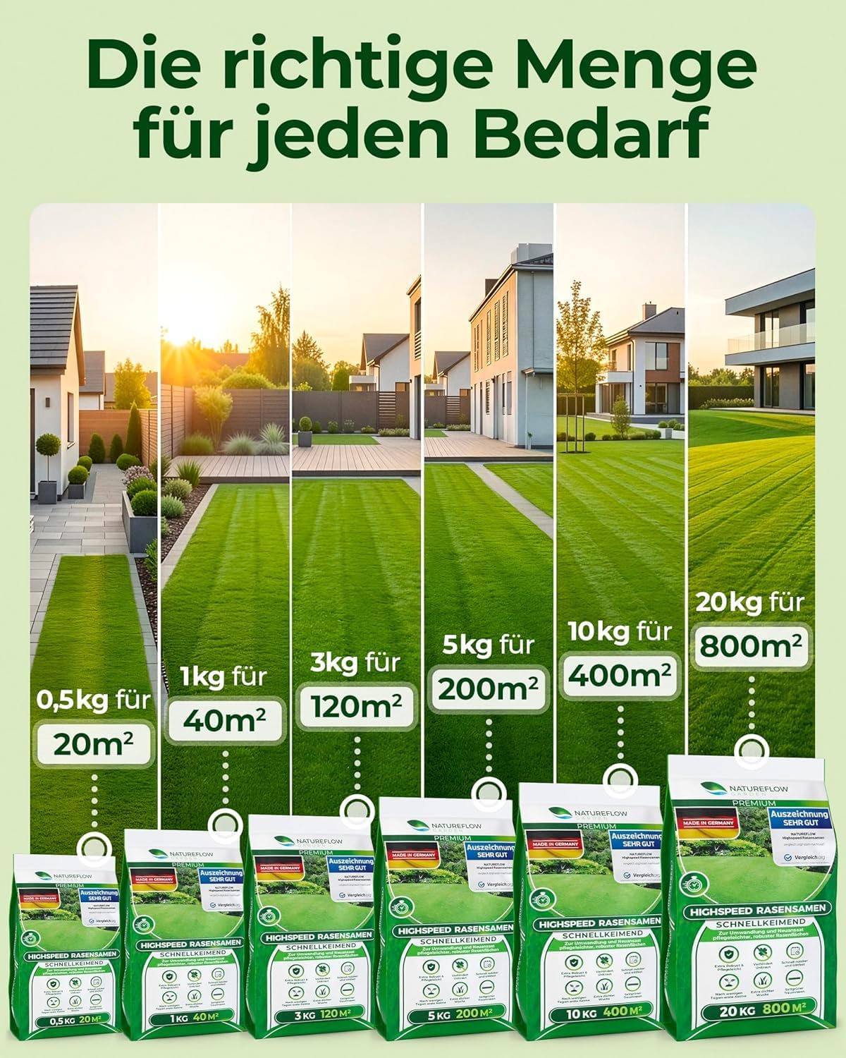 Thumbnail 4 de Rasensamen Schnellkeimend Frühjahr 10kg für 400 m²