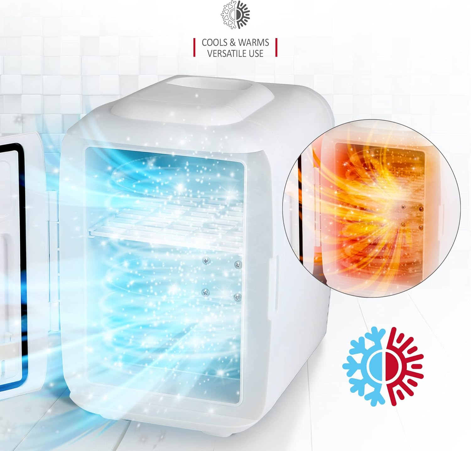 Thumbnail 2 de NETTA 5L Mini Fridge (Portable AC/DC) – White, with cooling and warming function