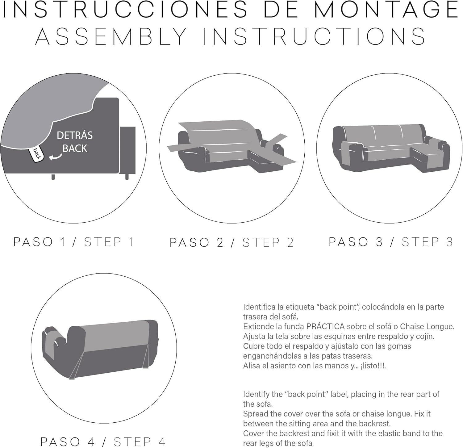 Thumbnail 4 de EYSA Funda Chaise Longue Argento 290 cm