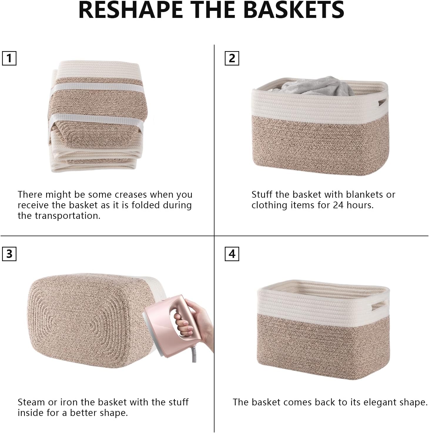 Thumbnail 5 de SIXDOVE 4-Pack Woven Storage Baskets ⚙