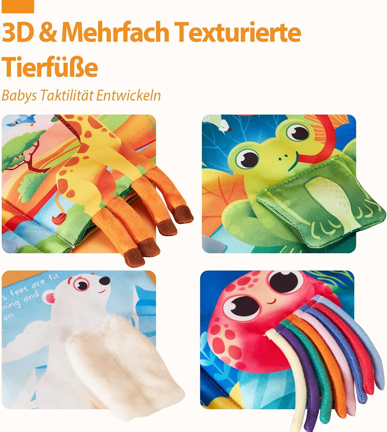 Thumbnail 2 de hahaland Baby Stoffbuch 2 Stück 0-6 Monate