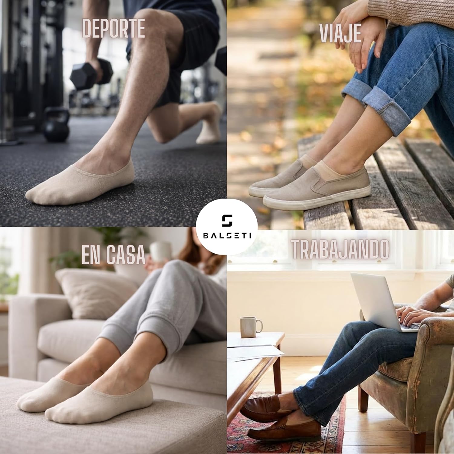 Detalle 2 de Balseti calcetines invisibles 85% algodón