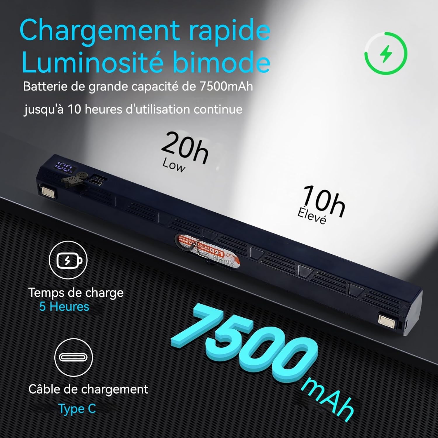 Thumbnail 1 de LETOUR Baladeuse LED 7500mAh