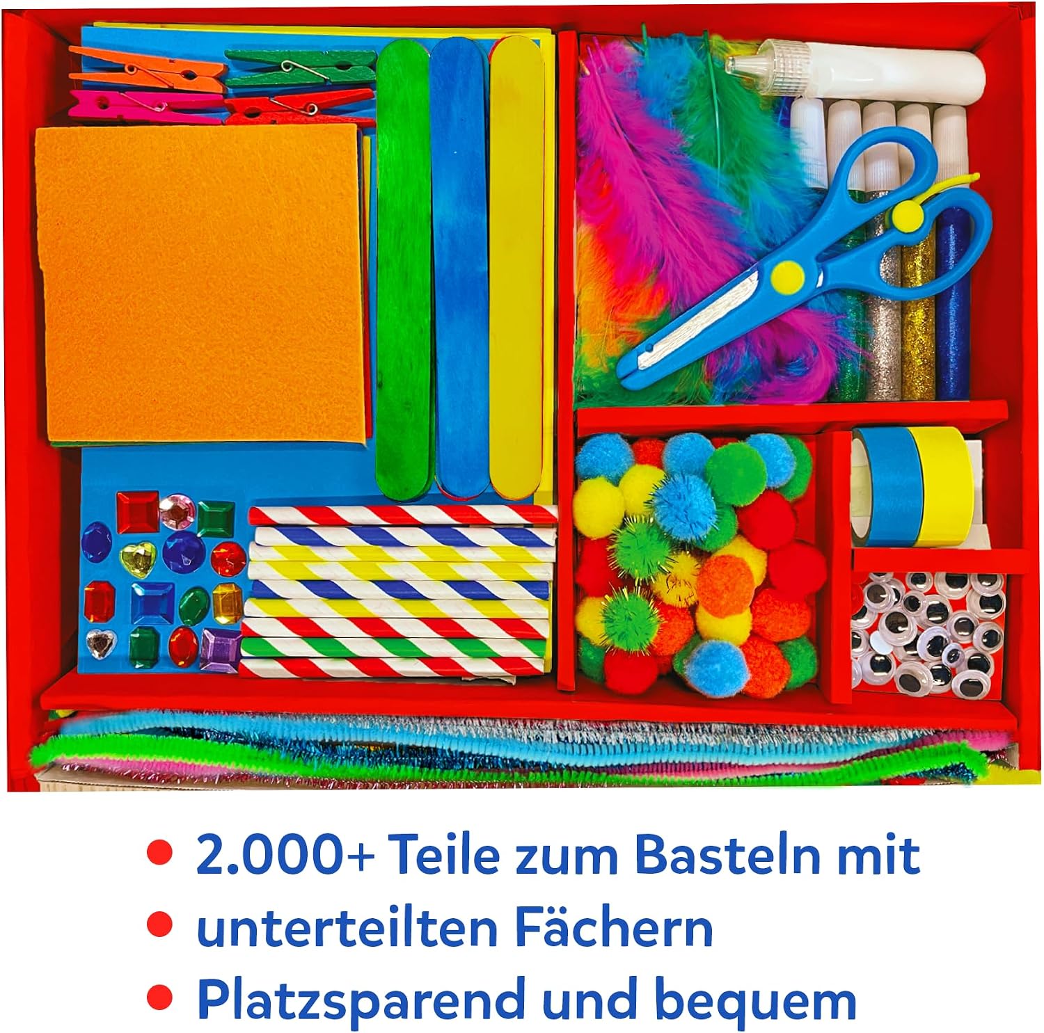 Detalle de Skillmatics Die ultimative Bastelkiste – 2000+ Teile, Kreativset für Kinder 6–13