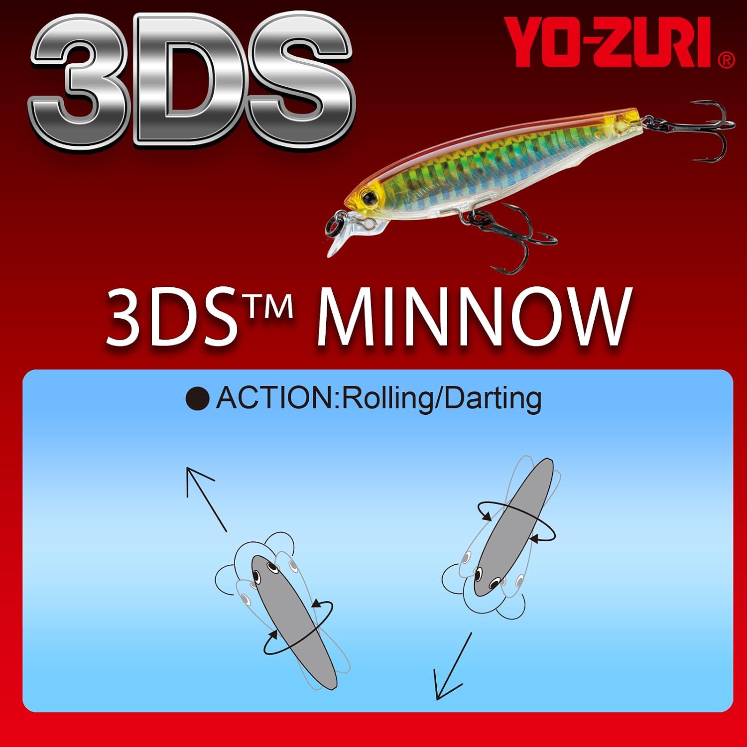 Detalle de Duel Yo Zuri F 1135 3 DS Minnow Suspending Lure – 2,4 pouces