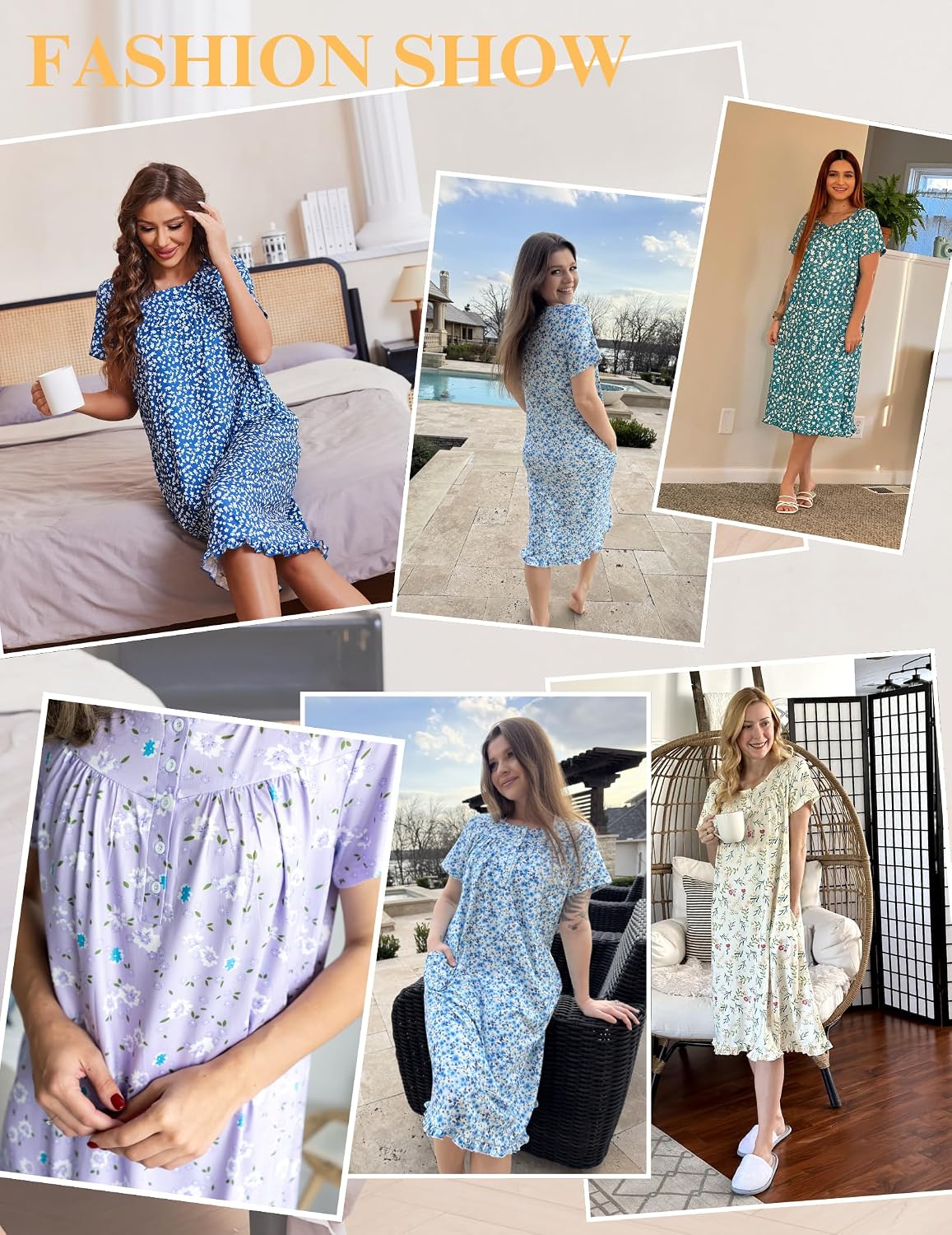 Detalle 2 de Ekouaer Women's House Dress