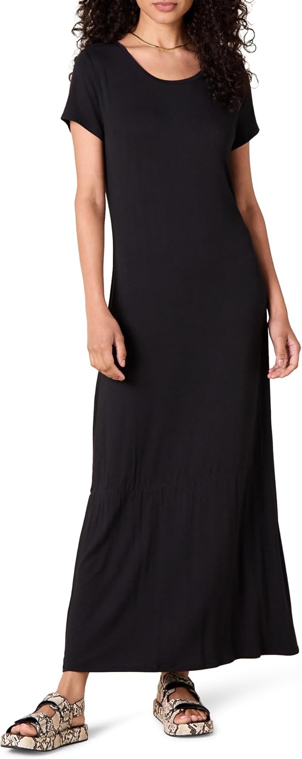 Detalle de Amazon Essentials Short-Sleeve Maxi Dress, 134.6 cm