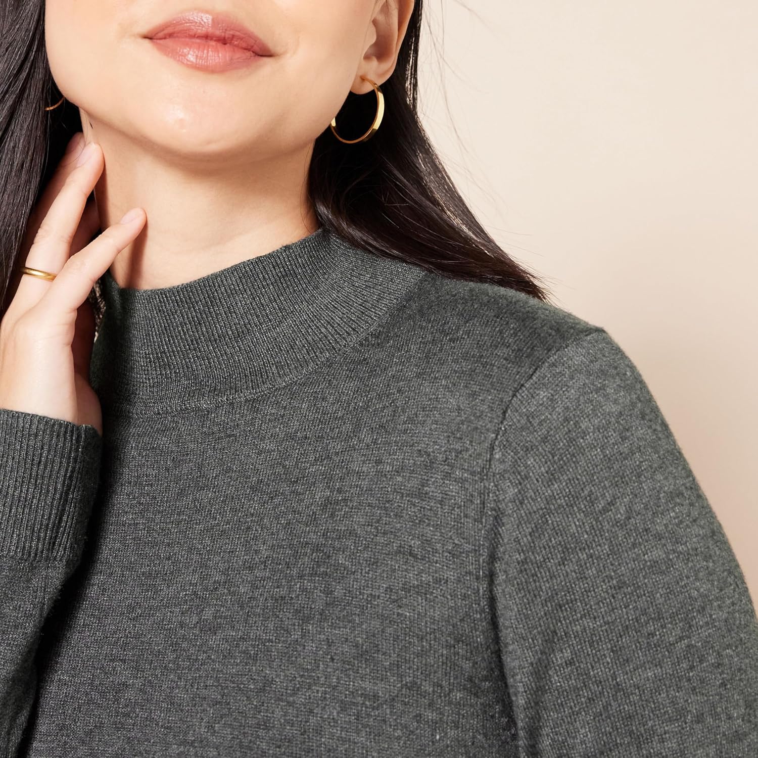 Thumbnail 2 de Amazon Essentials Damen Leichter Pullover mit Stehkragen – in Übergröße erhältlich