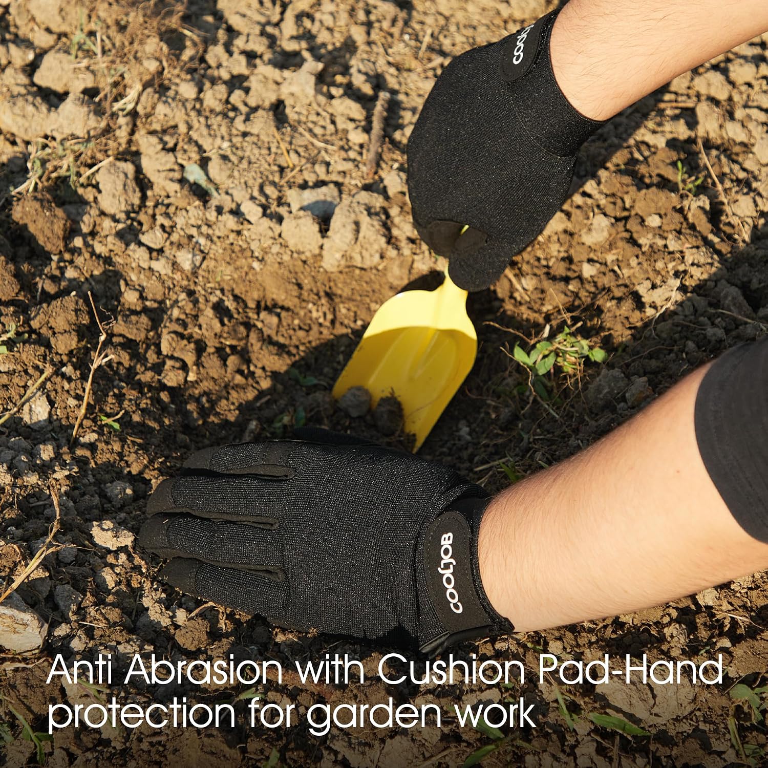 Detalle 2 de COOLJOB Men's Gardening Gloves: Thorn Proof, Synthetic Leather, Touchscreen, XL