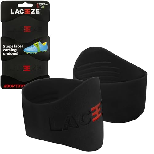 LACEEZE Lace Band for Football Boots (Black) – Lace Cover for Kid and Adult Shoes