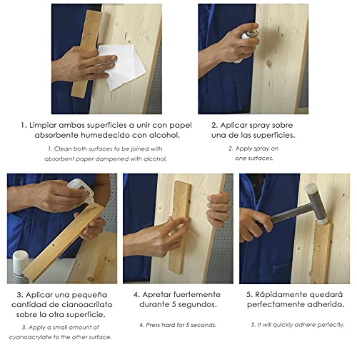 Thumbnail 1 de Kit Unecol 7156: acelerante en aerosol + cianoacrilato para materiales porosos (200 ml + 50 ml)