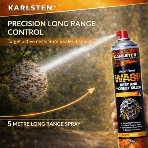 Thumbnail 7 de Karlsten Hyper Power Wasp Nest Killer & Hornet Killer 600 ml – Long Range 5 Metre Spray