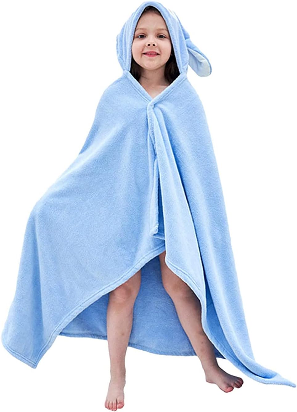 Hilmocho Kids Hooded Bath Towel – Large Soft Baby & Toddler Poncho Towel (140cm x 70cm)