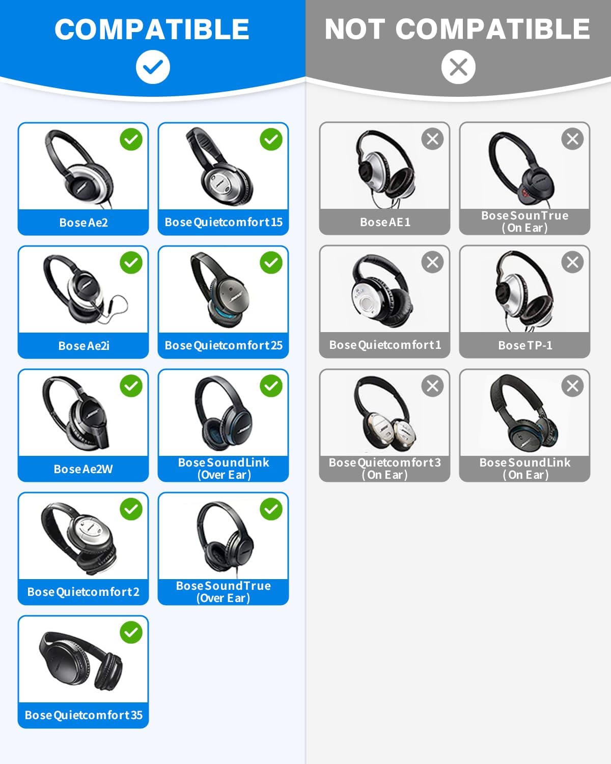 Thumbnail 1 de Link Dream Coussinets de remplacement pour Bose QuietComfort QC35 / QC35 II (noir)