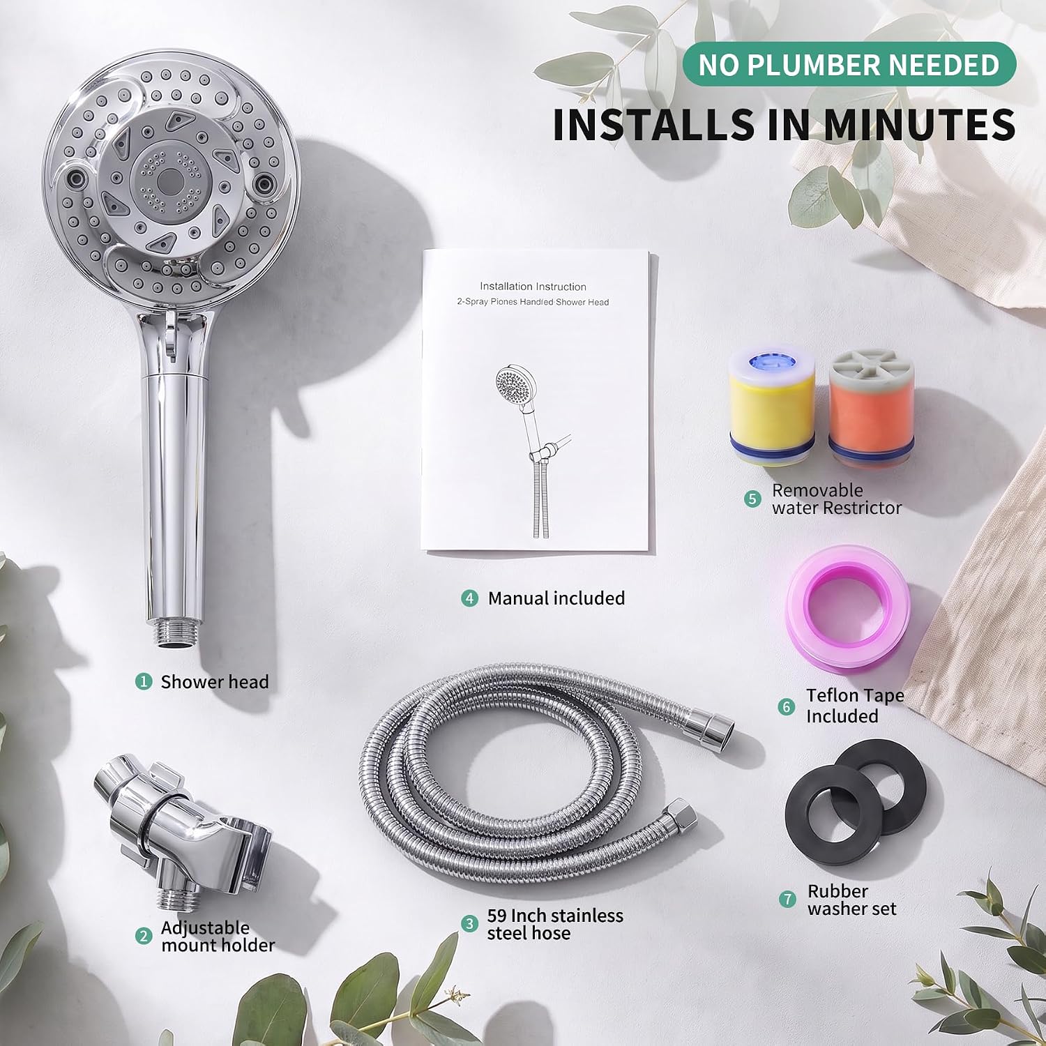 Thumbnail 6 de SunCleanse Filtered Handheld Shower Head, Chrome