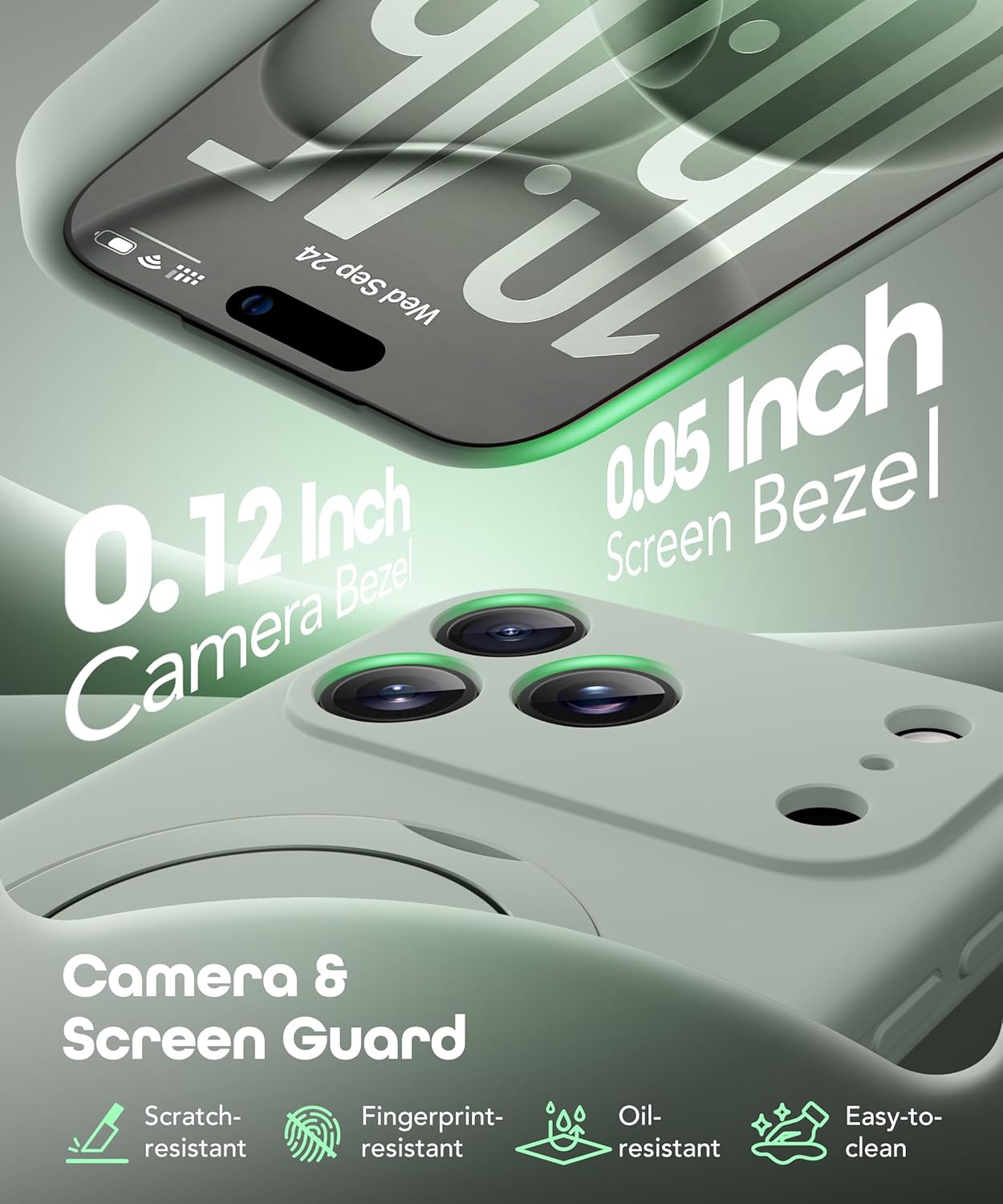 Thumbnail 6 de GolbinBox for iPhone 17 Pro Max Case with 360° Spin Magnetic Stand — Grey Green