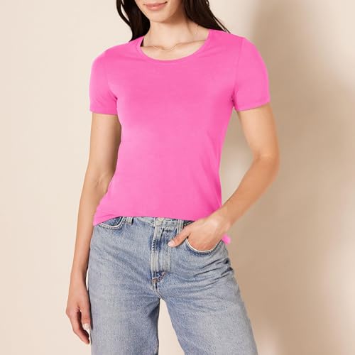 Thumbnail 2 de Amazon Essentials pack de 2 camisetas de manga corta mujer (cuello redondo o en V) blanco con corazones/rosa, talla L