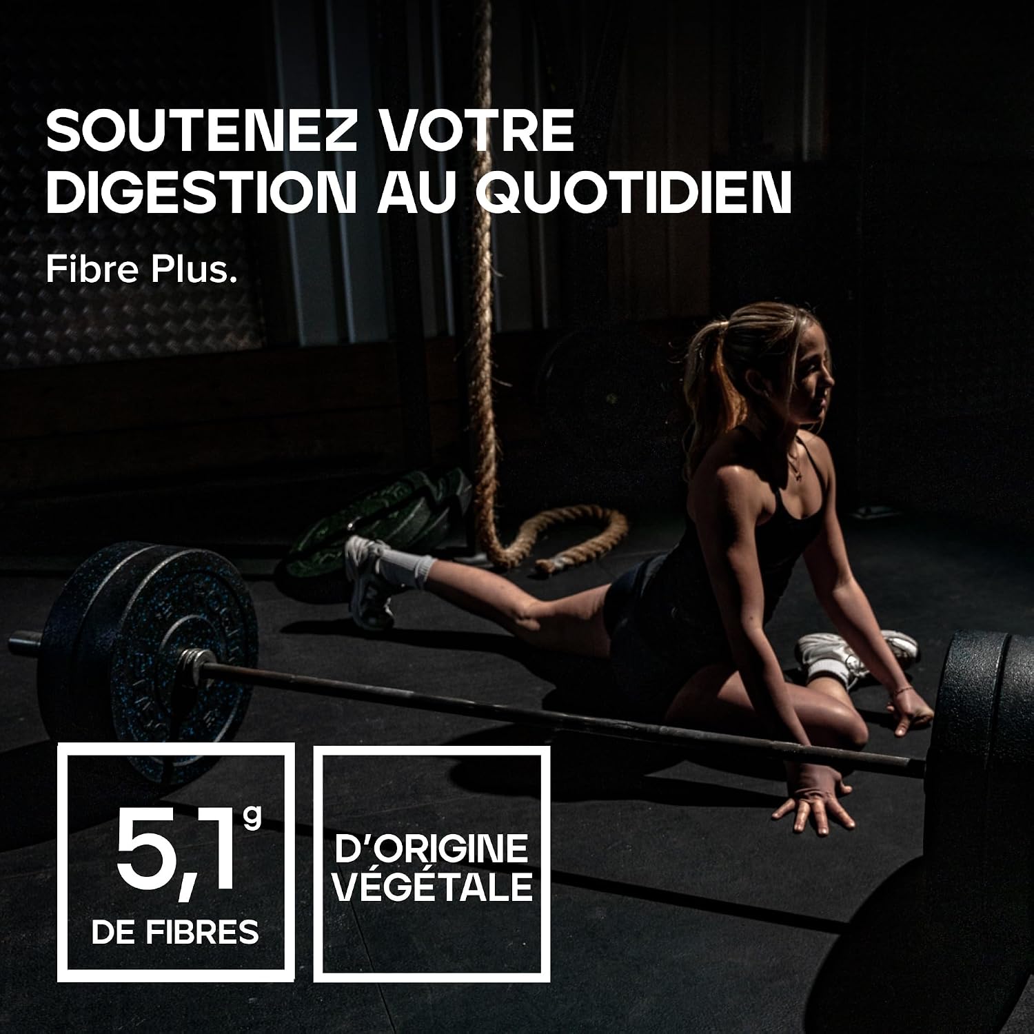 Detalle de Bulk Fibre Plus Naturel — Poudre de fibres végétales 480 g (60 portions), vegan et non aromatisée
