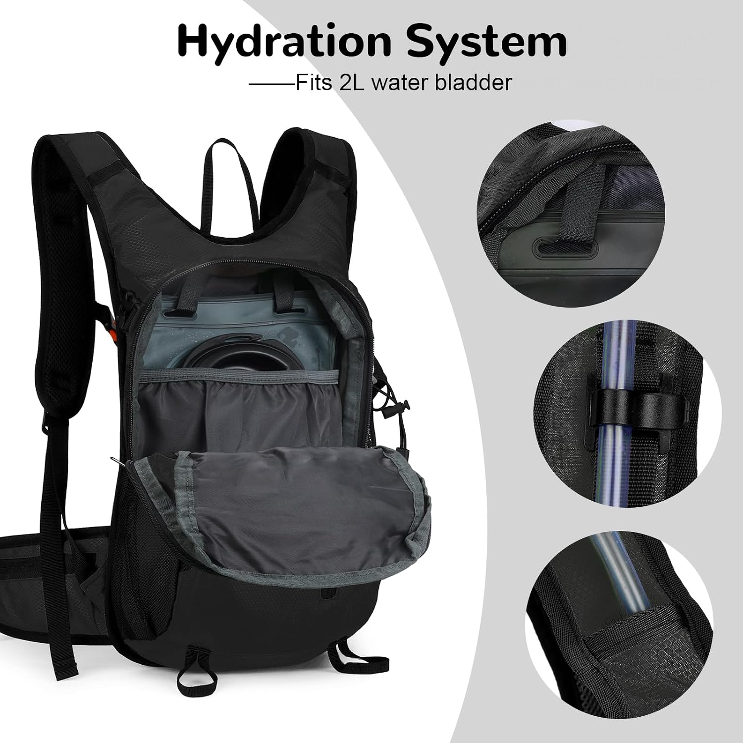 Detalle de Outplea 15L Leicht Fahrradrucksack – Vielseitiger 15-Liter-Rucksack für Damen und Herren