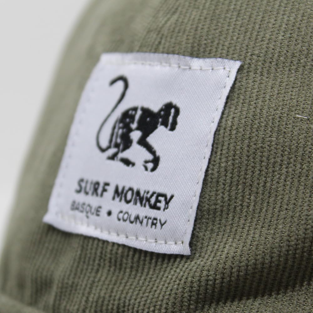 Detalle 2 de DRESSED IN MUSIC PLAY WITH ME Berretto da baseball Dad Classic Surf Monkey in cotone di velluto a coste