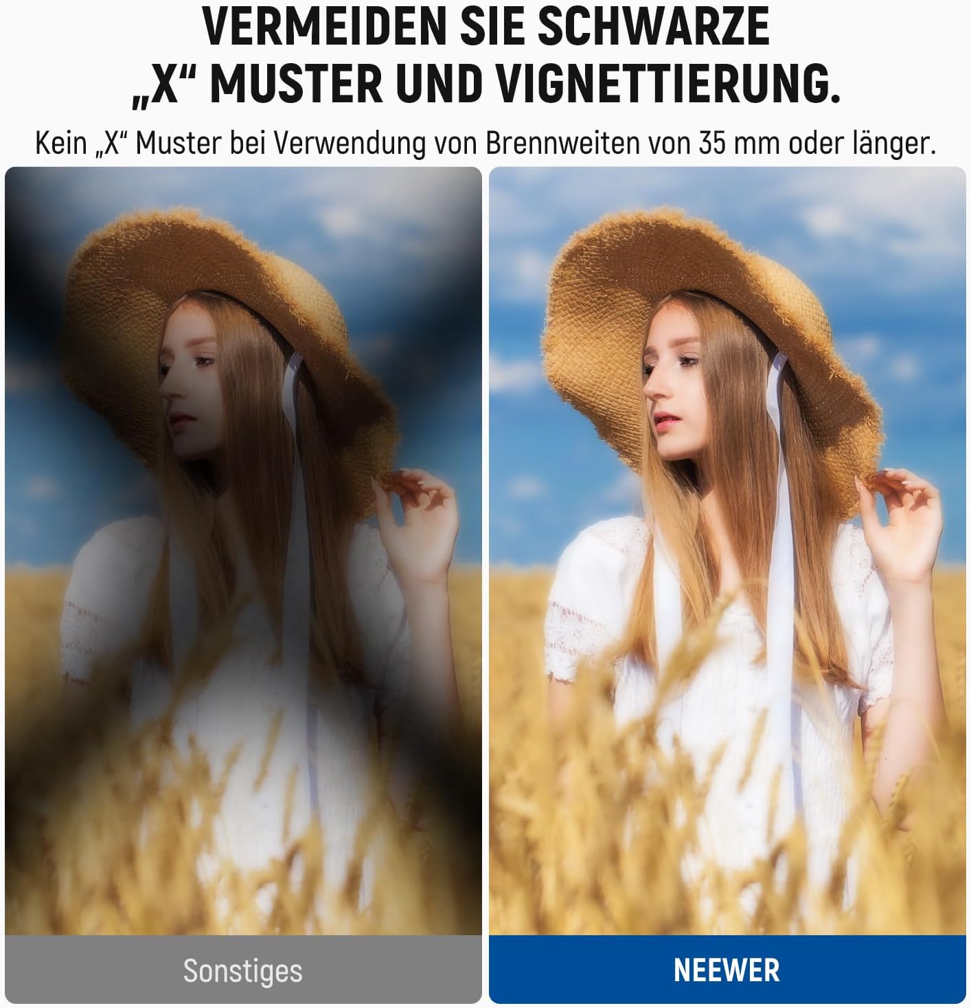 Thumbnail 6 de NEEWER 67mm 3-in-1 Variabler ND + CPL + Schwarz Diffusion 1/4 Filter für Nebelkinoeffekt – HD Multikomposit