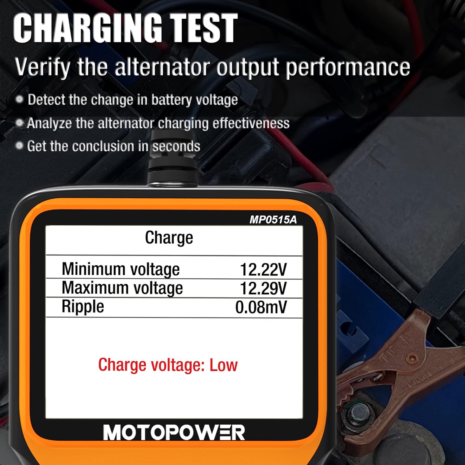 Thumbnail 4 de MOTOPOWER MP0515A 12V Autobatterietester (100–2000 CCA) für Ladesystem-Analyse