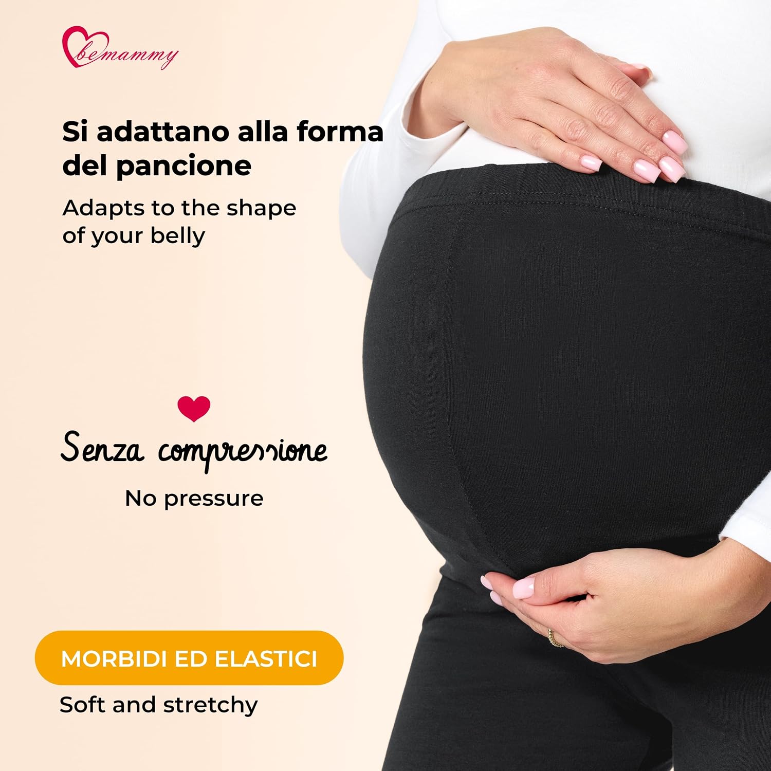 Detalle de Be Mammy Leggings premaman 3/4 BE20-229