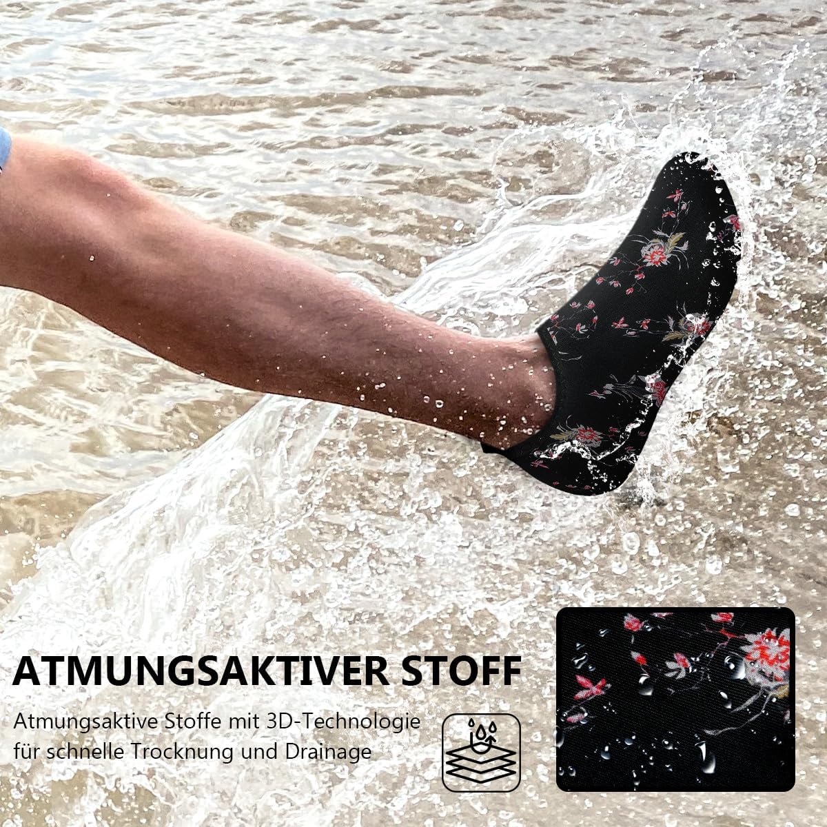 Detalle de Swim Water Shoes Aqua Socks Barefoot Water Shoes for Sea, Pool & Beach (Barefoot Style)