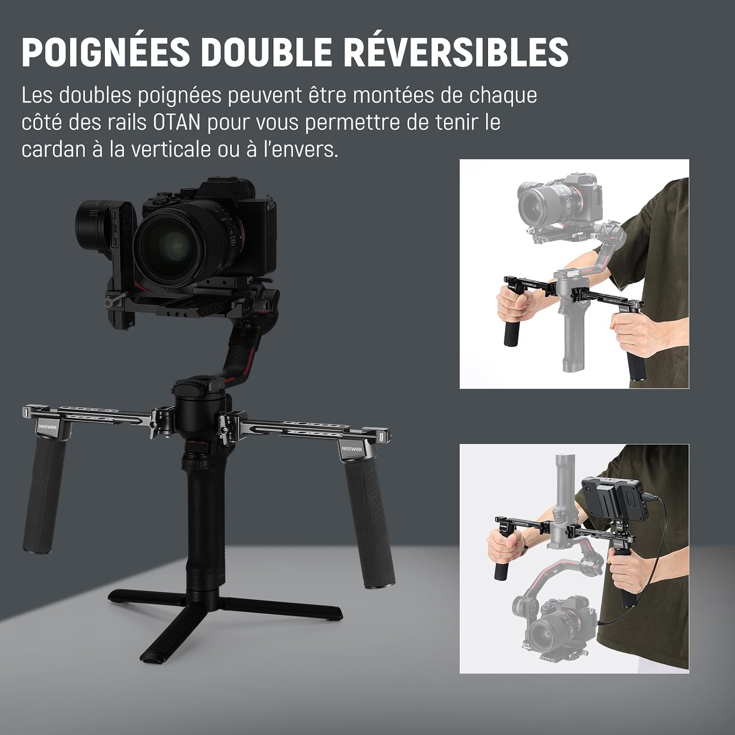 Thumbnail 2 de NEEWER GA006 double poignée stabilisateur