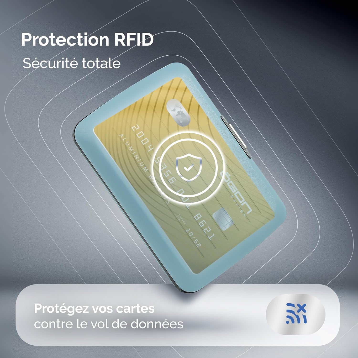 Thumbnail 4 de ÖGON Designs Smart Case Oslo : porte-cartes en aluminium avec protection RFID et fermoir métal