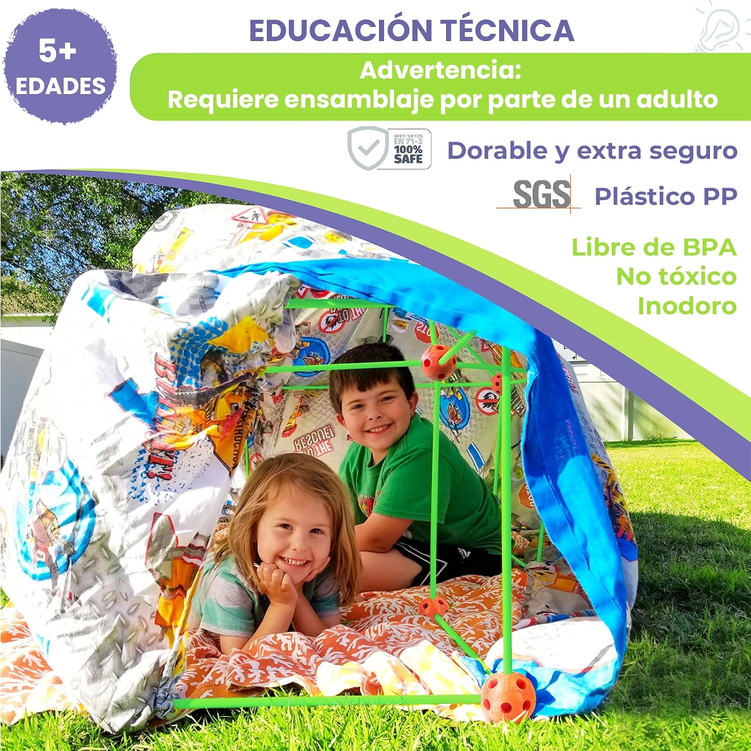 Detalle de Tiny Land Kit Construcción Fortes 130 piezas