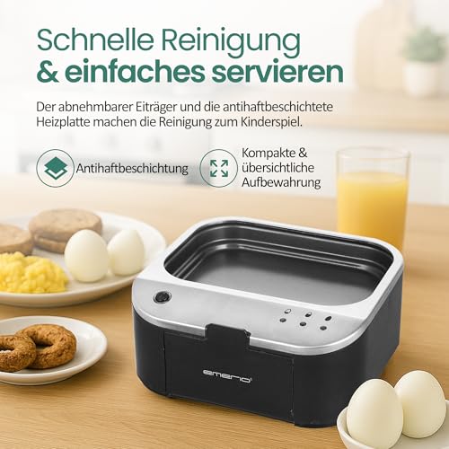 Thumbnail 8 de EMERIO sprechender Eierkocher EB-123177.1 – 6 Eier, 3 Garstufen, Sprachansage, BPA-frei
